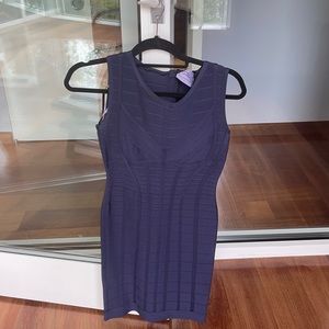 Herve Leger Navy Blue Bandage Dress